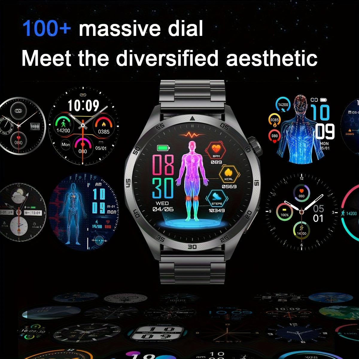 Smartwatch 2026: Batteria a lunga durata da 380mAh, Display AMOLED da 3.63cm, Chiamate BT5.2, Menstruo & Previsioni Meteo, Modalità Multi-Sport, Ricarica Magnetica, Assistente Vocale/SOS, Per Telefoni Android & IOS, Regalo Per Lui & Lei