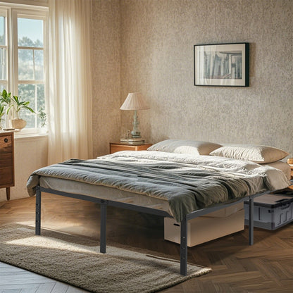 Letto imbottito con struttura a doghe in legno, letto singolo in metallo, letto di design moderno per giovani, struttura del letto, letto in metallo, montaggio facile, nero