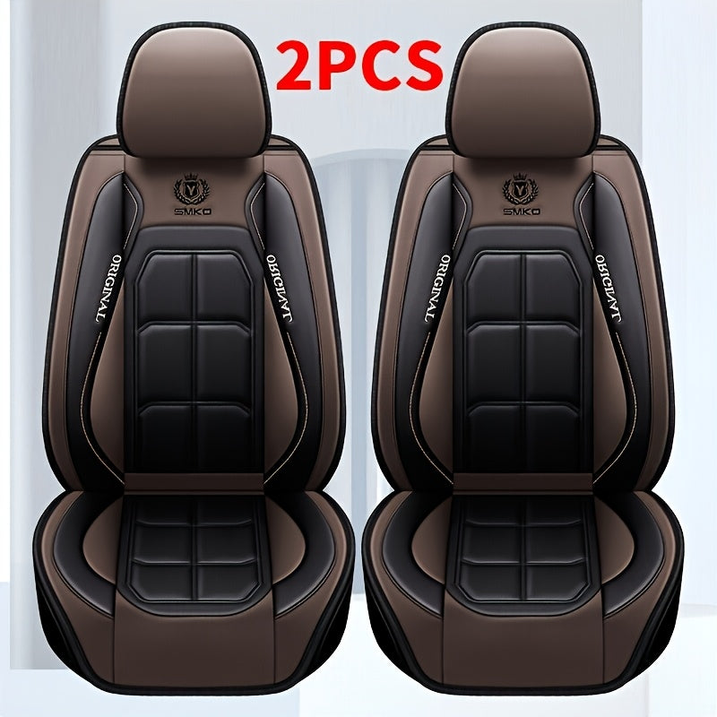 Set da 2 coprisedili per auto in pelle PU, protezioni ergonomiche universali per la maggior parte delle auto moderne europee