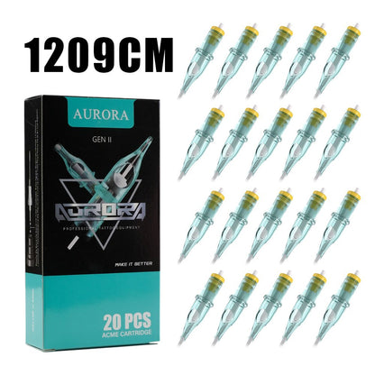Aghi per tatuaggio, aghi professionali per tatuaggio, 20 pezzi, varie misure miste, Round Liner, Shader, Magnum, Curved/Round Mag, 5Rl 7Rl 9Rl 5Rs 7Rs 9Rs 15M1 21M1 15Cm 21Cm, aghi a membrana monouso per tatuaggio, per studio di tatuaggio professionale.