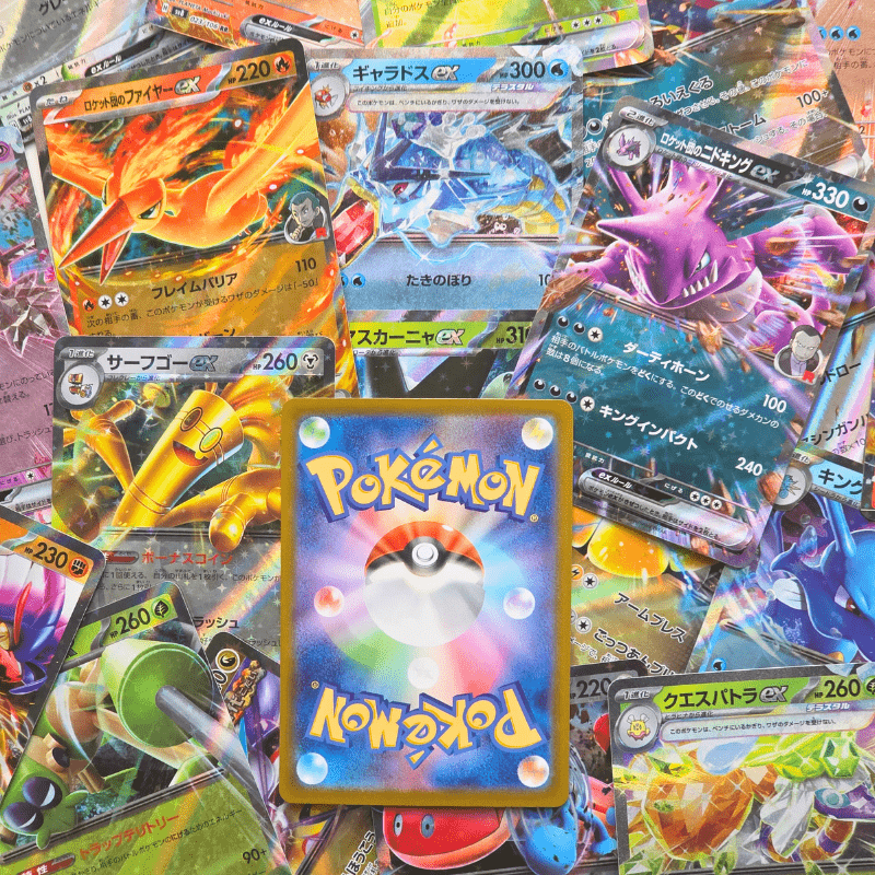 10 Carte Pokémon EX – Set di 10 Carte EX Ufficiali in Lingua Giapponese - Doppia Rarità RR