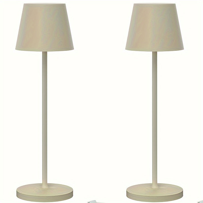 Set da 2/4 Lampade da Tavolo LED Senza Fili, 4000Mah Ricaricabile Luce Notturna Touch IPX7 Wireless Design Minimalista Per/Ristorante/Camera da Letto/Esterno