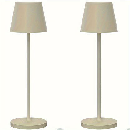 Set da 2/4 Lampade da Tavolo LED Senza Fili, 4000Mah Ricaricabile Luce Notturna Touch IPX7 Wireless Design Minimalista Per/Ristorante/Camera da Letto/Esterno