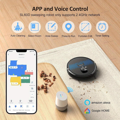 Lubluelu 2025 Ultimo Robot Aspirapolvere e Lavapavimenti B40Plus/Sl60D - Forte Aspirazione 5100Pa, Autovuoto, Mappatura Multi-Piano, Soluzione di Pulizia 3-in-1 per Peli di Animali Domestici, Tappeti e Pavimenti Duri con Funzione di Auto-Ricarica