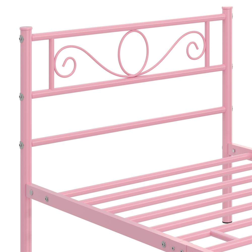 Costoffs Struttura Letto Stile Rustico Moderno in Metallo con Testiera Elegante e Pediera per Appartamento Camera da Letto Stanza degli Ospiti Studio