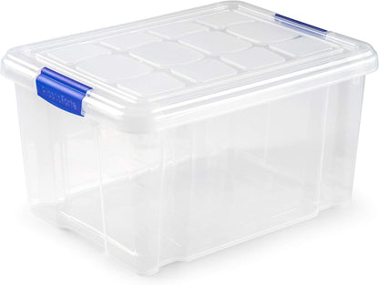 Scatola di Plastica per Organizzare Giocattoli, Libri, Documenti e Coperte - Chiusura Ermetica, Grande Capacità e Resistente - Dekohome