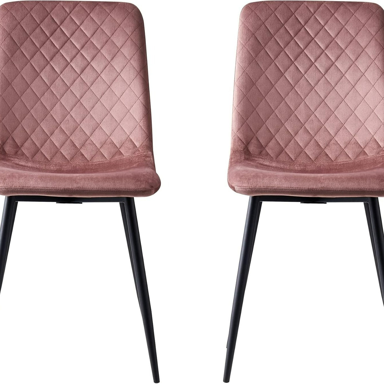 LEXI Set di 2 Sedie da Pranzo, Rivestimento in Velluto con Gambe in Metallo, Sedia Design, Disponibile in 9 Colori