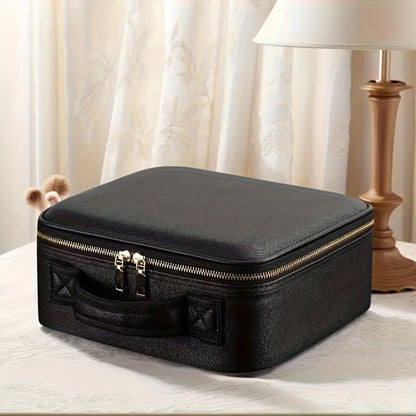 Questo trousse extra-large è disponibile in rosa e nero, con specchio e spazio generoso per il trucco. Il suo design elegante lo rende ideale sia per truccatori professionisti che per l'uso personale.