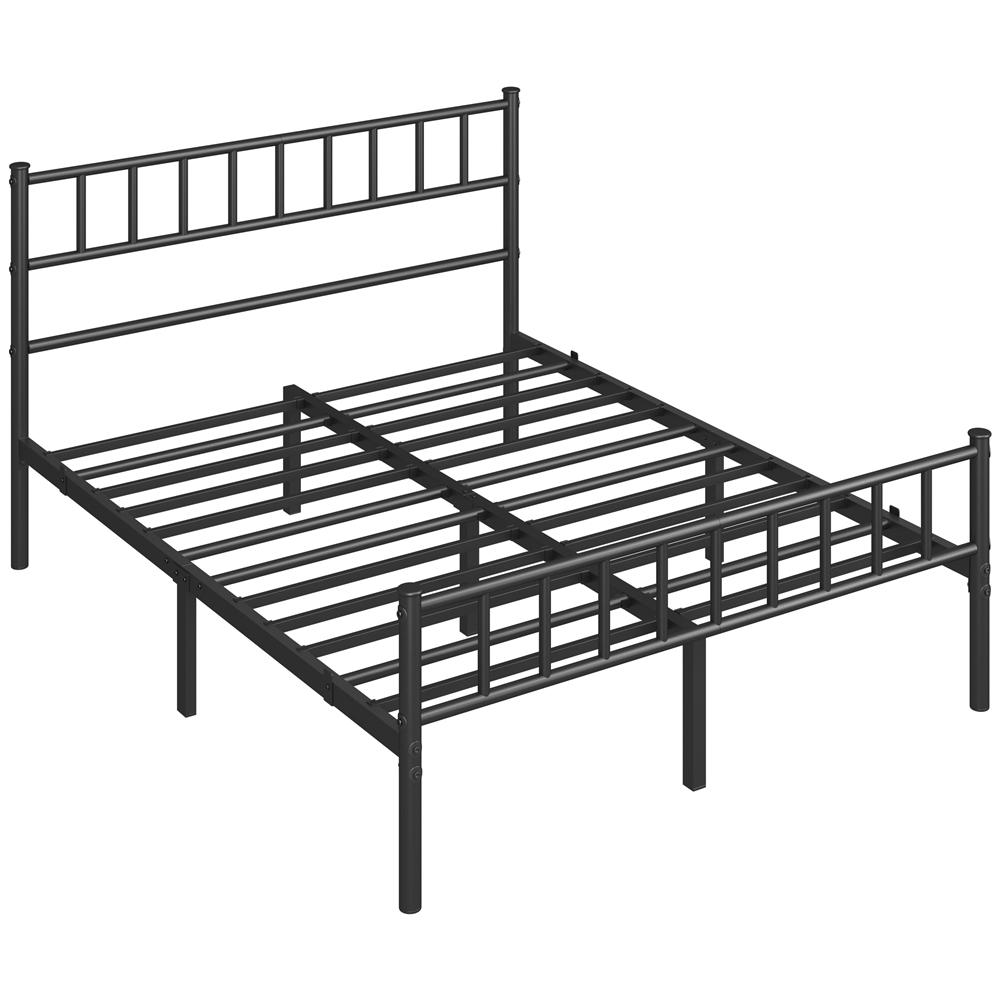 Costoffs Struttura Letto Moderno in Metallo con Testiera e Pediera con Spazio di Archiviazione per Appartamento Camera da Letto