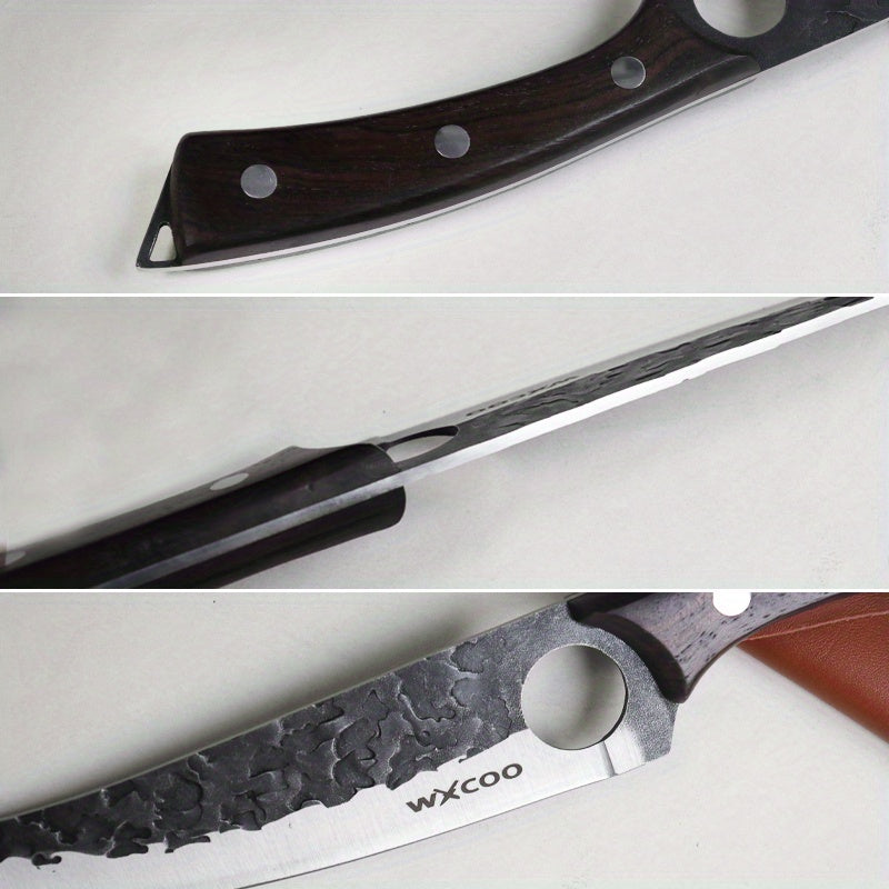 1 pz Coltello da disosso da cucina con fodero, coltello da frutta, coltello per sbucciare, coltello per frutta, verdura, pesce, carne, coltello da macellaio, coltello da taglio professionale, coltello da chef affilato, coltello da barbecue, coltello multi