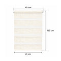 Tenda a Rullo Giorno & Notte - Beige Melange - 32 Misure - BOJANEK Giorno & Notte - Installazione Finestra Non Invasiva, Nessuna Foratura Richiesta, Regolazione a Catena, Supporti Regolabili per Varie Spessori di Finestra, Design Moderno, Protezione dalla