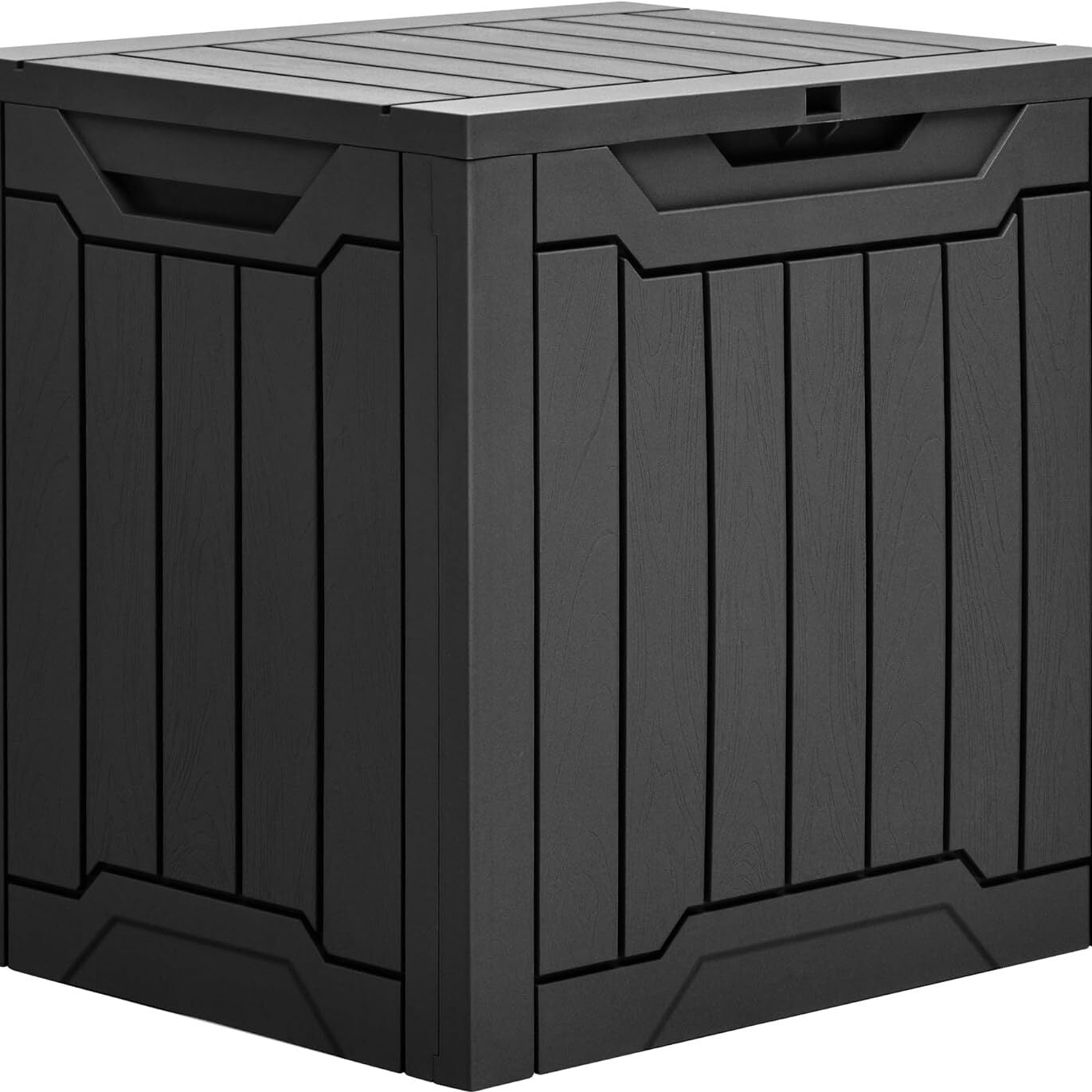 Scatola portaoggetti da esterno in resina da 117.35 L, contenitore da terrazza, organizer bloccabile per cuscini da patio ed attrezzatura da giardino