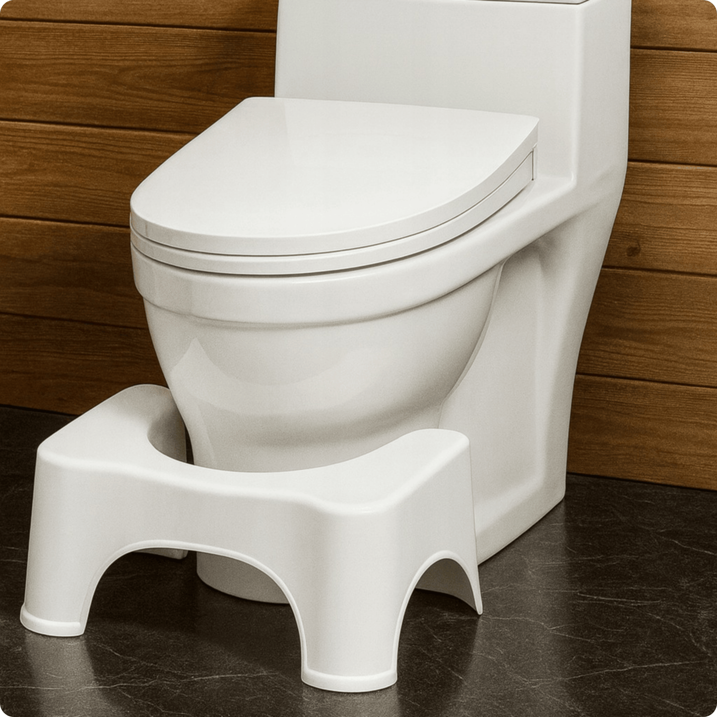 Poggiapiedi Ergonomico per WC 17 cm, Piedistallo da Bagno 42 cm, Sgabello per WC in Materiali Riciclati, Antiscivolo per Adulti e Bambini, 1 pz.