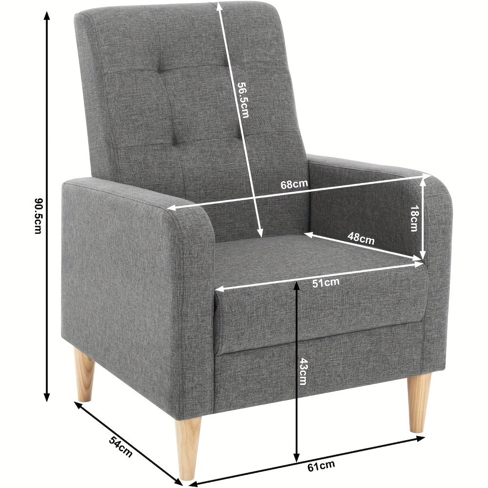 1 poltrona relax, seduta confortevole con braccioli, sedia moderna, utilizzabile come poltrona da soggiorno per TV, sedia da ufficio per riposare, sedia da ricezione, poltrona relax per camera da letto