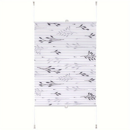 1pz Tende Pieghevoli Senza Necessità Di Forare Con Clip, Clip Su Tende Pieghevoli, Tende Opache Protezione Solare Con Motivo Di Ramo D'albero, Tende Per Finestre E Porte