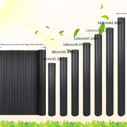 Recinzione Schermo Privacy in PVC Durevole - Protezione da Vento e Sole, Rinforzata con Legacci, Disponibile in Grigio/Verde/Marrone/Bambù - Misure Multiple per Giardino e Balcone