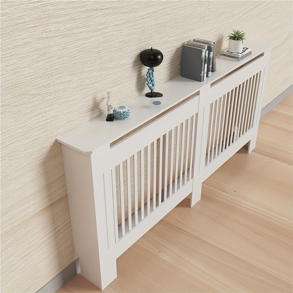 Copertura Radiatore Alta Mobile in Legno Altezza Interna 100Cm Coperture Riscaldatore Bianche Scolli Moderni Scaffale Radiatore Alto MDF Spesso Mobile in Legno Cucina Camera da Letto per Soggiorno