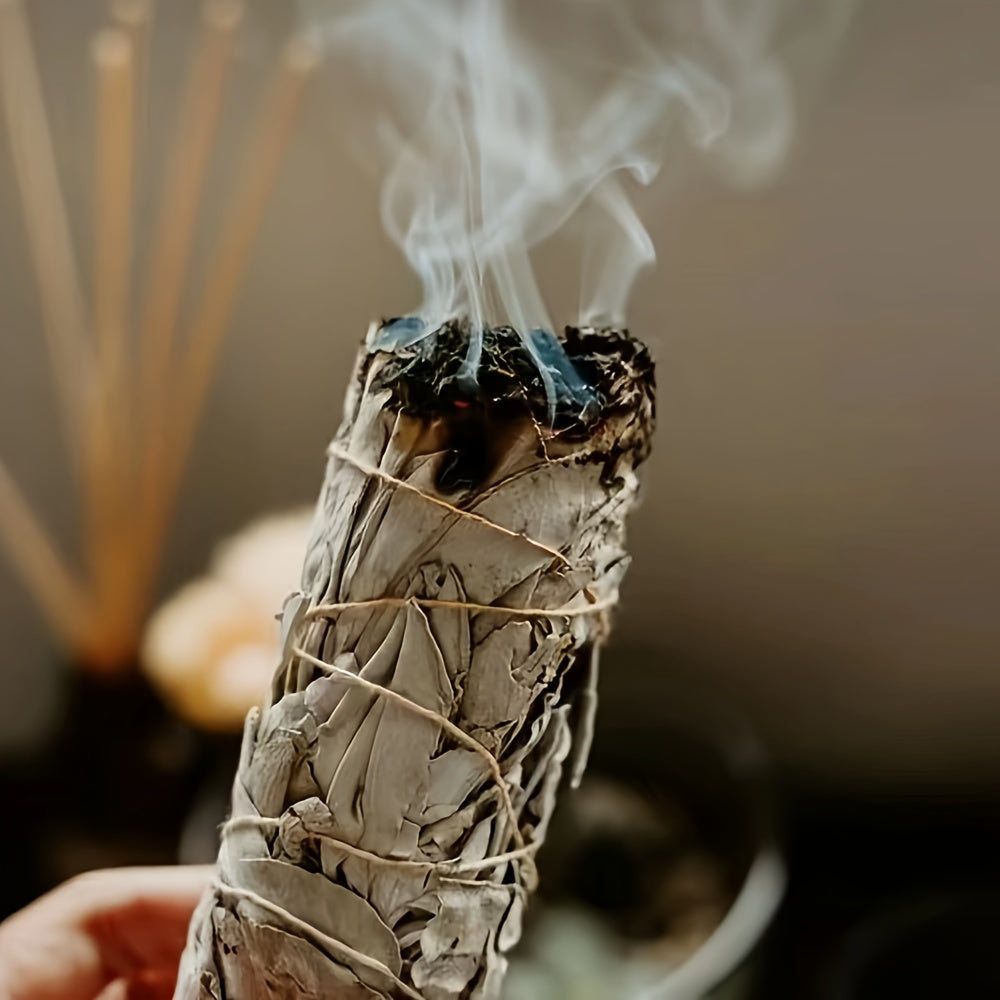 1 Set di Incenso Contiene Rosmarino, Lavanda, Bastoncini di Artemisia e Salvia per Purificazione Energetica, Regalo Combinato per la Pulizia della Casa e Meditazione, Decorazione Domestica, Perfetto per il Ringraziamento