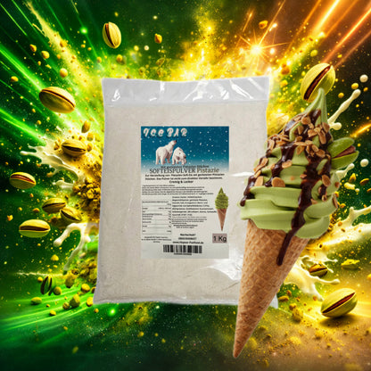 Polvere di Ghiaccio Morbido Orso del Ghiaccio Salato Pistachio 1 Kg per Macchina del Ghiaccio Morbido 1:2.5 Pistachio