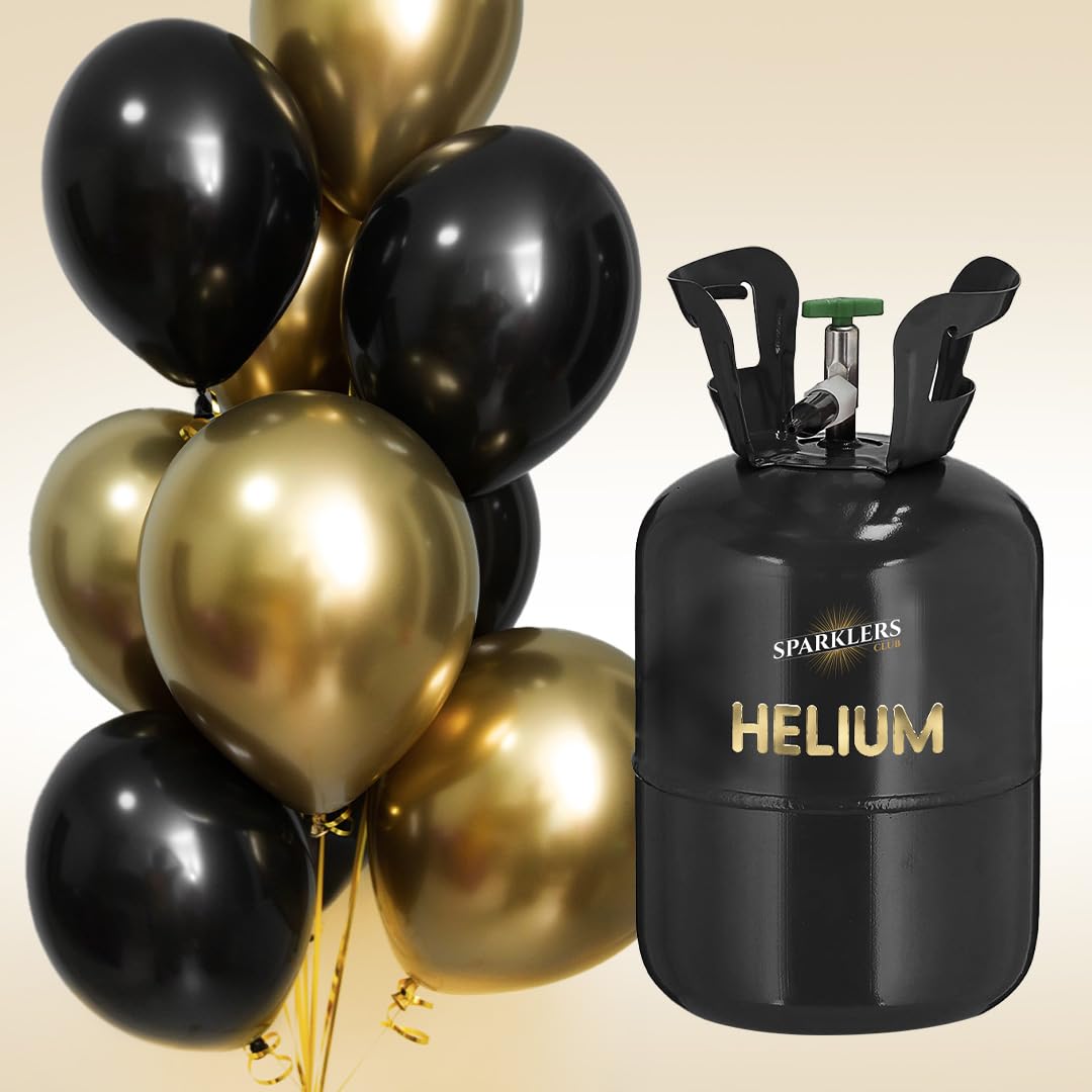Bottiglia Grande di Elio Gas Elio per 50 Palloncini - Cilindro Monouso Capacità 0.40M3 - Ideale per Halloween, Natale, Matrimoni, Compleanni, Feste - Fai Saliare i Tuoi Palloncini con SPARKLERS CLUB