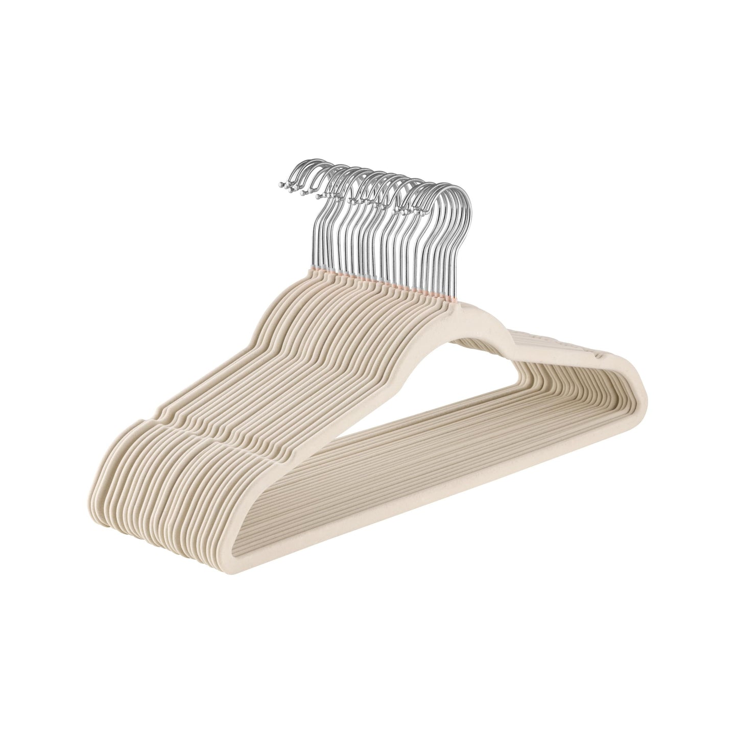 Baroni Home Grucce in Velluto Salvaspazio 44,5 cm – Appendiabiti Antiscivolo con Gancio in Oro o Argento – Design Elegante e Ultra Sottile, Ideali per Vestiti, Camicie, Cappotti – Alta Capacità di Carico – Set da 20 o 50 Pezzi per Organizzare al Meglio il