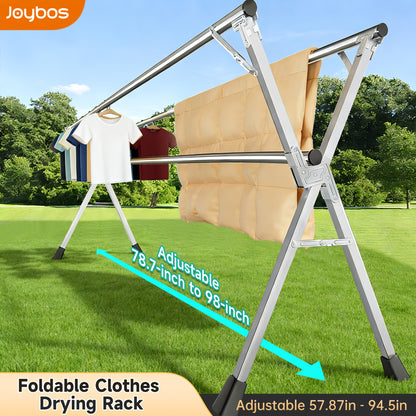 Stendibiancheria telescopico pieghevole a X robusto da 200.03cm/240.03cm, stendino da bucato indipendente retrattile in acciaio inossidabile con clip antivento e per calze, salvaspazio per uso interno ed esterno su balconi, appartamenti e bagni