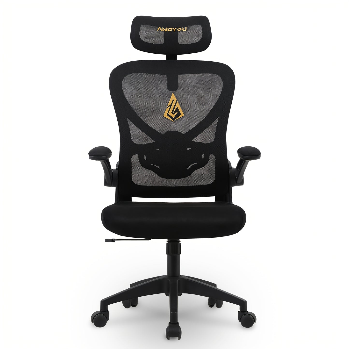 Sedia da ufficio ergonomica ANDYOU, sedia da scrivania per studio a casa, seduta in tessuto a rete, sedia da computer con supporto lombare