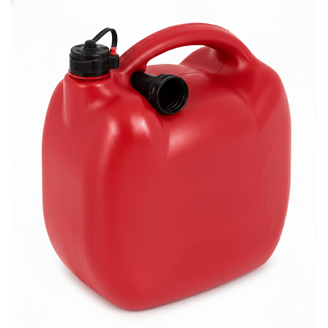 Tanica per Benzina e Carburante in Polietilene in varie misure 5 10 o 20 litri, con beccuccio per travaso, Bidone in Plastica per Trasporto Benzina Diesel Auto Moto, Tanica Omologata secondo la normativa CE e secondo la Certificazione UN