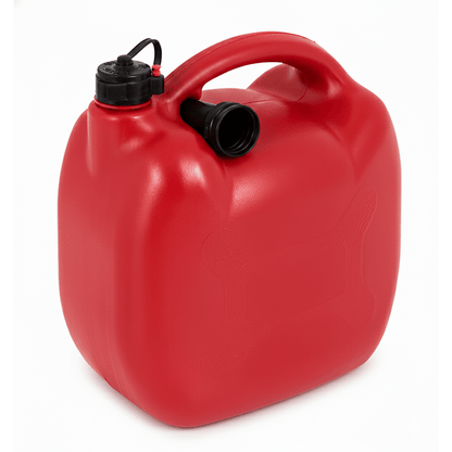 Tanica per Benzina e Carburante in Polietilene in varie misure 5 10 o 20 litri, con beccuccio per travaso, Bidone in Plastica per Trasporto Benzina Diesel Auto Moto, Tanica Omologata secondo la normativa CE e secondo la Certificazione UN