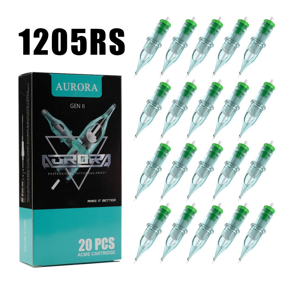 Aghi per tatuaggio, aghi professionali per tatuaggio, 20 pezzi, varie misure miste, Round Liner, Shader, Magnum, Curved/Round Mag, 5Rl 7Rl 9Rl 5Rs 7Rs 9Rs 15M1 21M1 15Cm 21Cm, aghi a membrana monouso per tatuaggio, per studio di tatuaggio professionale.