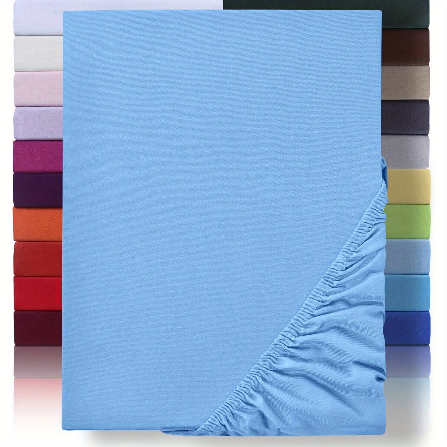 Lenzuolo con angoli 1 pz 100% cotone , 130 g/m², completamente in cotone con pannello cuscino da 30 cm, ipoallergenico, traspirante, adatto per camere da letto, dormitori e camere degli ospiti, biancheria da letto lavabile in lavatrice con angoli elastici