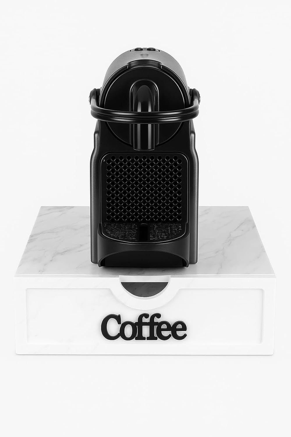 Cecaro Group Porta Cialde in Bambù con Cassetto (3 Scomparti) – Organizer Elegante per Cialde, Capsule e Tisane