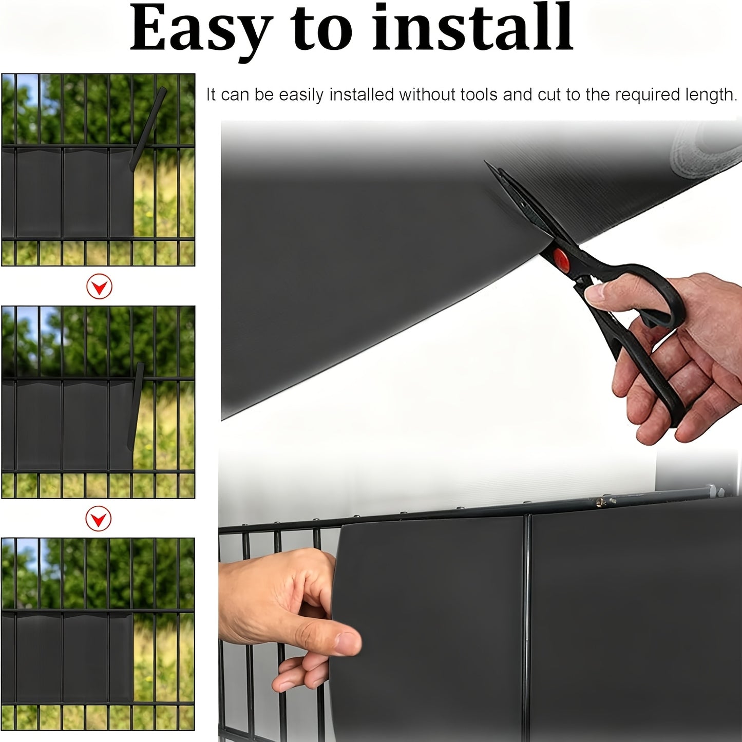Strisce Frangivista per Recinzione 35M X 19Cm con 26 Clip, Recinzione 50M X 19Cm con 40 Clip, Pellicola Frangivista per Recinzione in PVC, Strisce Frangivista a Doppia Asta per Recinzione da Giardino, Balcone/Colori Assortiti