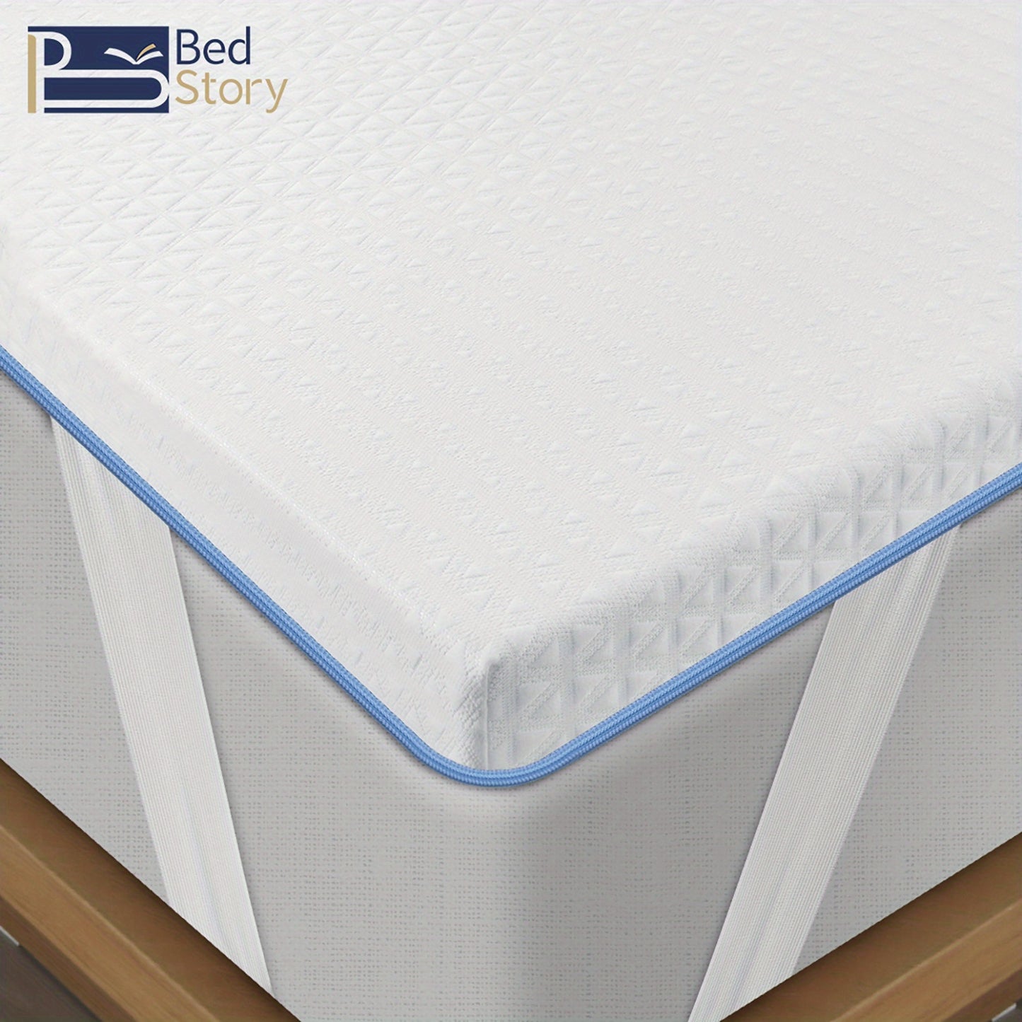 Coprimaterasso BedStory 90x200cm 140x200cm 160x200cm 180x200cm, 10cm, Due Livelli di Durezza, Coprimaterasso in Gel Memory Schiuma Fredda H2&H3 di Durezza Media con Fodera Rimovibile e Lavabile, Traspirante e Confortevole per Letto a Doghe, Letto Scomodo