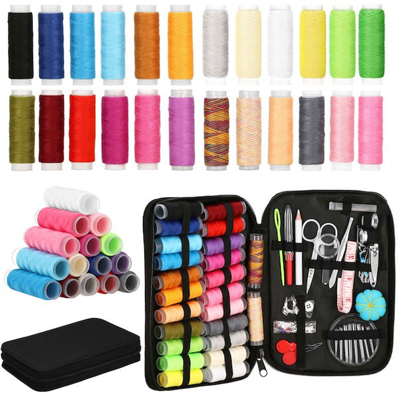 Kit per cucire con accessori Set di fili XL Aghi Misuratore + Custodia