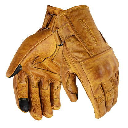 Guanti Moto in pelle uomo ASPIDEX WAX Vintage
