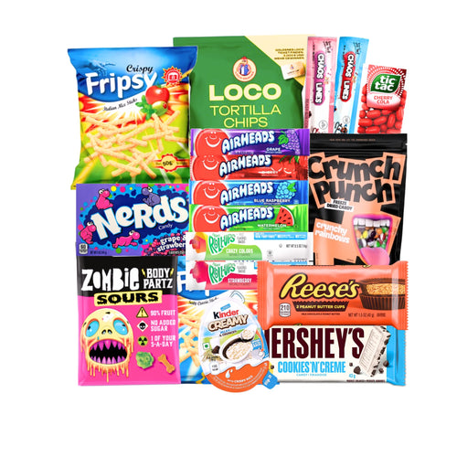 Scatola di Snack Super Americani Dolci | 10 pezzi | Importazione USA | Scatola Piena di Prodotti di Tendenza | Regalo per Compleanni e Ogni Occasione