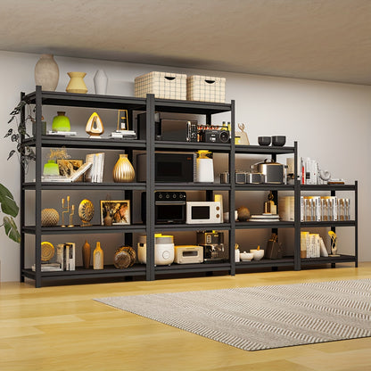 Scaffale portaoggetti in metallo regolabile a 1 pezzo, robusto, a 3/4/5 ripiani, per garage, accessori da viaggio, articoli essenziali da viaggio, adatto per viaggi e uscite, magazzino, cantina, dispensa - Scaffale organizzatore multiuso