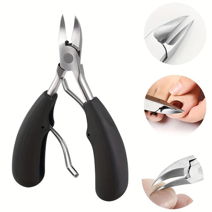 Kit da 4 pezzi di forbicine per unghie incarnite fisse per unghie spesse - Pelvicite per uso intensivo, lama in acciaio inossidabile con manico a presa facile - Ottimo per uomini e adulti, per regali di compleanno