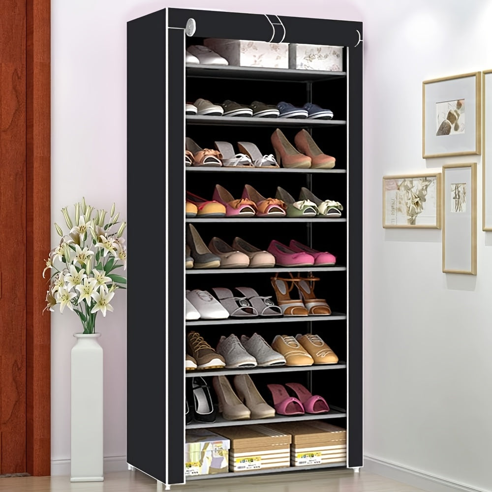 Scarpiera a 9 Ripiani, Armadietto per Scarpe, Contenitore per Scarpe, Capienza di Circa 27 Paia di Scarpe, Scaffale Semplice (58 x 28 x 160 cm)