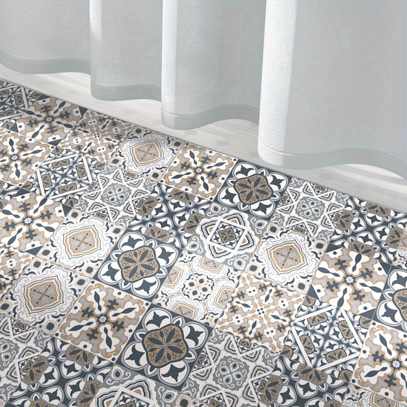 10pz, Adesivi per Piastrelle Retrò Impermeabili per Bagno, WC e Soggiorno - Antiscivolo, Autoadesivi, Resistenti all'Olio e Facili da Applicare - Perfetti per una Copertura del Pavimento Elegante e Duratura