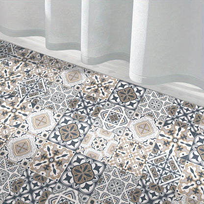 10pz, Adesivi per Piastrelle Retrò Impermeabili per Bagno, WC e Soggiorno - Antiscivolo, Autoadesivi, Resistenti all'Olio e Facili da Applicare - Perfetti per una Copertura del Pavimento Elegante e Duratura