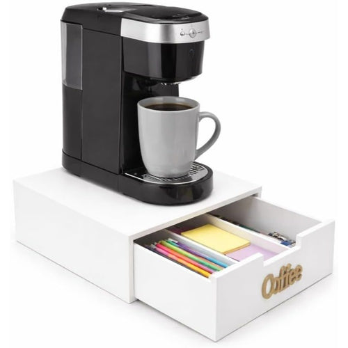 Cecaro Group Porta Cialde in Bambù con Cassetto (3 Scomparti) – Organizer Elegante per Cialde, Capsule e Tisane