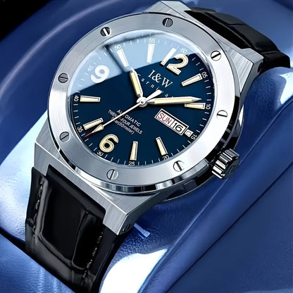 [I&W Carnival] Orologio Sportivo Meccanico da Uomo, Luminoso e Impermeabile con Vetro Finto Zaffiro, Regalo Ideale per le Vacanze