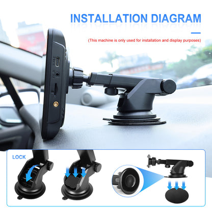 PODOFO Schermo Wireless da 10,26 Pollici per Autoradio con Carplay Android Auto con Vivavoce BT/ Touchscreen HD/ Airplayer/ Android Mirror Link/ GPS/ Si-ri/ Telecamera Posteriore/ FM/ AUX/ Porta Scheda TF/ Base Monitor, Un Regalo Perfetto per Papà