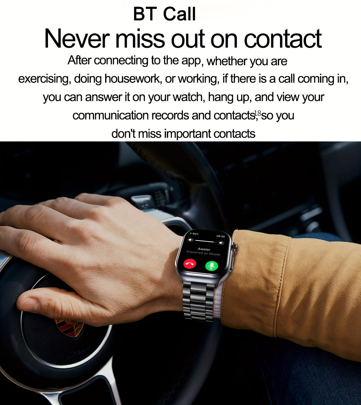 Smartwatch 2026 Nuovo: Display AMOLED Grande da 5,18 cm, Batteria a Lunga Durata da 530 mAh, Chiamata BT 5.3, Modalità Multi-Sport, Assistente Vocale, SOS, Monitoraggio Mestruale, Previsioni Meteo, Orologio Fitness per Android & IOS, Regalo Ideale per la
