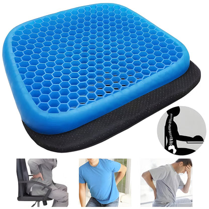 Cuscino Gel Anti Decubito Ergonomico Traspirante Sedute Prolungate, Cuscino in Gel Anti Decubito a Nido D'ape Cuscino per Auto Cuscino Posturale