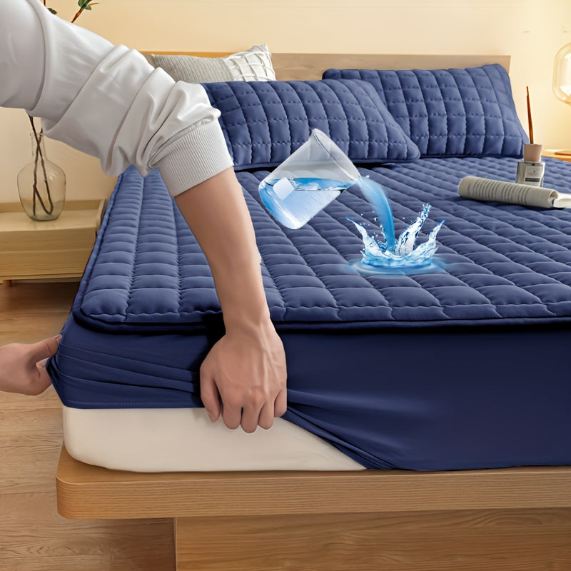 1pz Coprimaterasso Impermeabile, Lavabile in Lavatrice, Disponibile in Diverse Misure, Ultra Morbido e Confortevole Coprimaterasso Spesso, Adatto per Camera da Letto, Camera degli Ospiti, Protezione per Materasso d'Hotel (esclusi Cuscino e Federa)