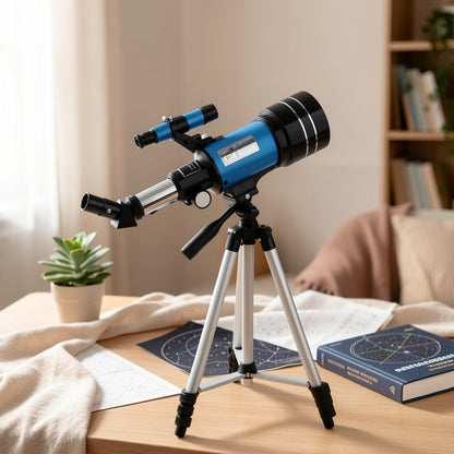 Telescopio Astronomico Professionale con Ingrandimento 99X - Telescopio Monoculare Portatile con Ampia Apertura di 70 mm, Adatto per l'Educazione Scientifica, l'Osservazione delle Stelle e il Campeggio, Regalo Ideale per Natale e Compleanno