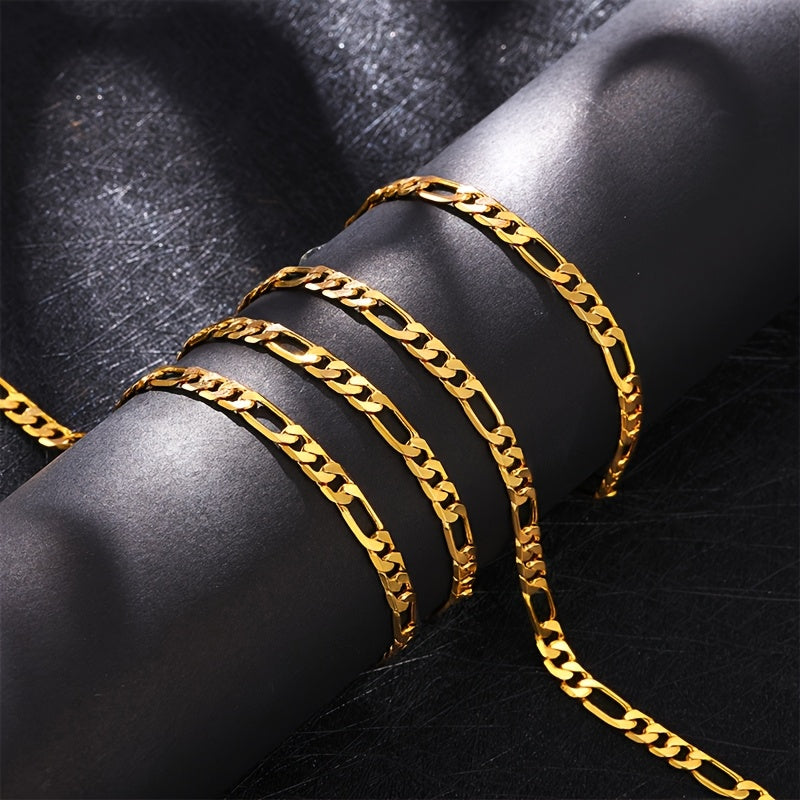 Set di gioielli da donna in argento 925, collana Figaro e bracciale, regalo per serate romantiche, San, Natale, festività, con confezione regalo inclusa